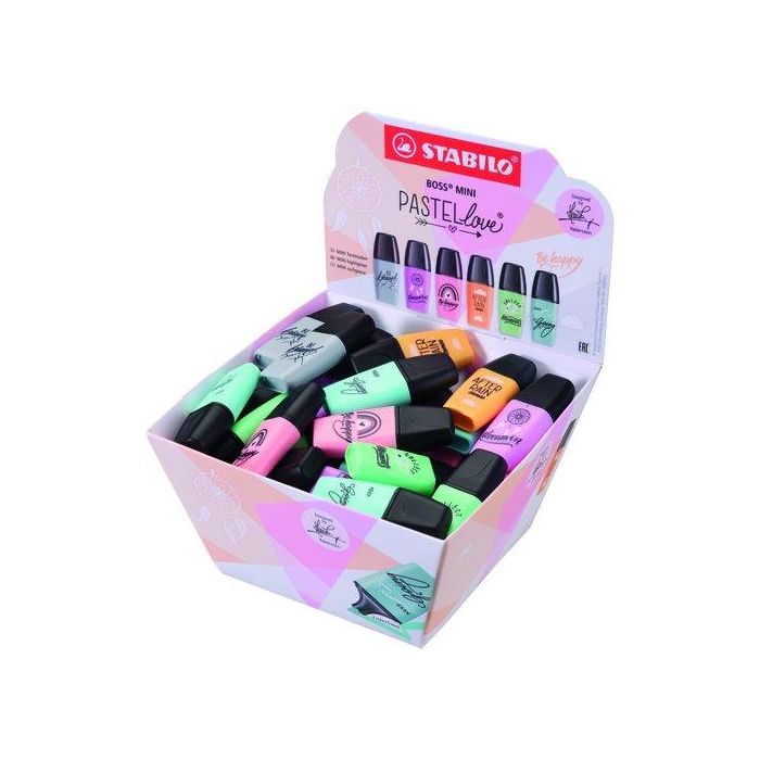 Marcador Fluor Stabilo Boss Mini 07 Pastel Bombonera De 50