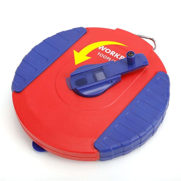 Workpro Cinta Métrica de Fibra de Vidrio 30 m, Carcasa Resistente a Golpes ABS 4