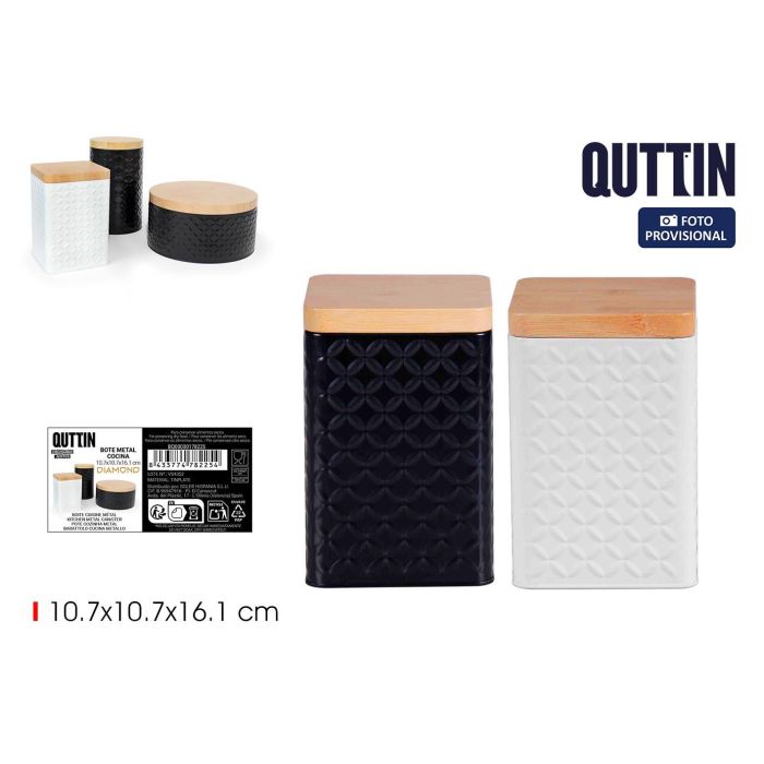 Bote de metal para cocina Diamond 10.7x16.1 cm - Inde (12 Unidades) Bote de metal para cocina Diamond 10.7x16.1 cm - Inde (12 Unidades)
