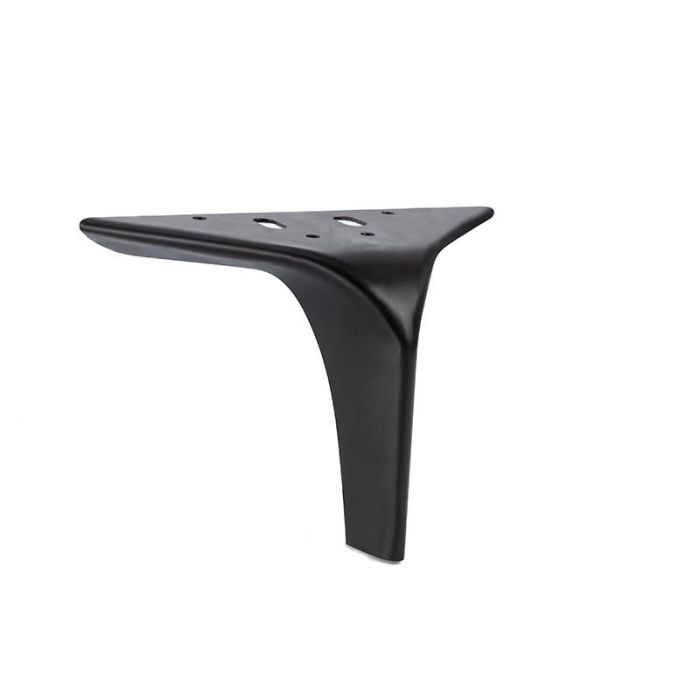 Q&Q Pata Metálica Modelo Clark 120mm Acabado Cromo y Negro Mate para Sofás y Muebles 1