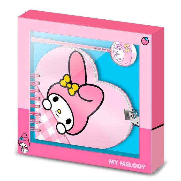 KARACTERMANIA Set diario My Melody Hello Kitty + bolígrafo 24x23x2,5cm