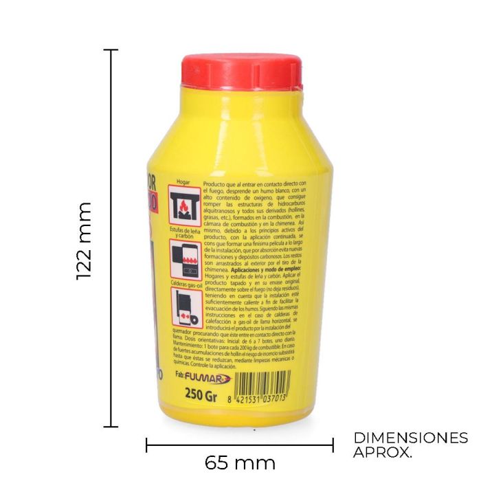 Mauris 03701 Deshollinador concentrado para chimeneas, estufas y calderas - 250 g 1 Mauris 03701 Deshollinador concentrado para chimeneas, estufas y calderas - 250 g 1