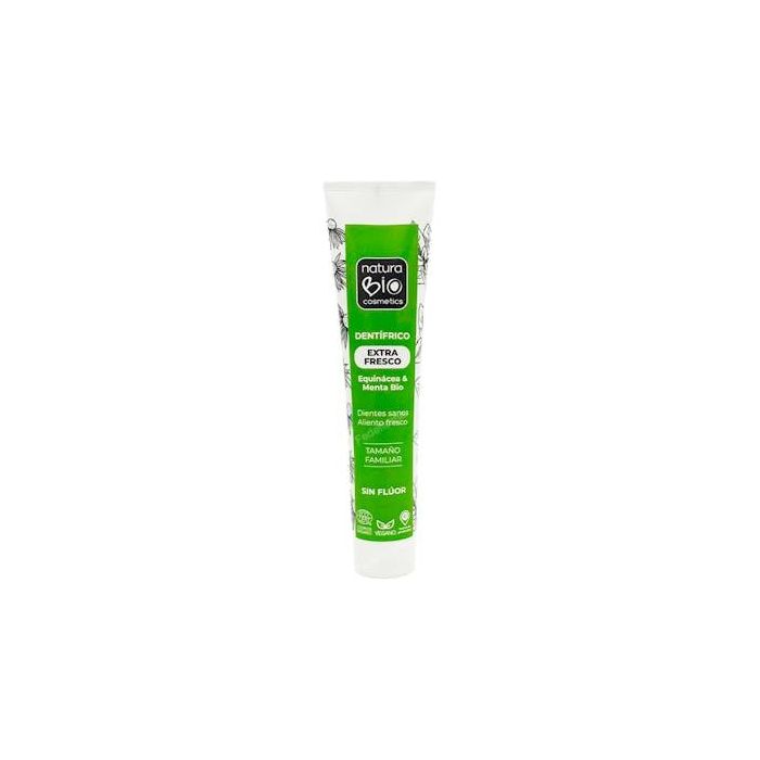 NATURABIO COSMETICS Dentífrico Extrafresco con Equinácea y Menta, 125 ml