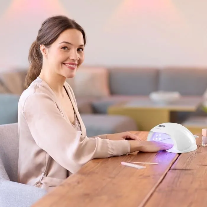 Medisana Lámpara de Uñas ND 880 LED y UV con Pantalla, Temporizador y Sensor de Encendido/Apagado Automático - Blanca 1