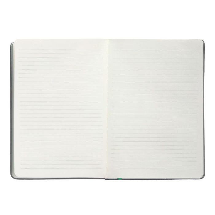 Cuaderno Con Gomilla Antartik Notes Tapa Dura A5 Hojas Rayas Gris Y Turquesa 100 Hojas 80 gr Fsc 7