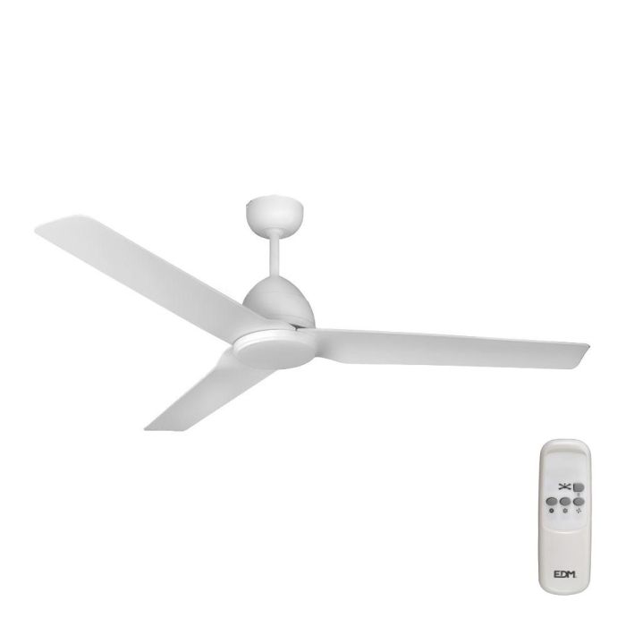 Ventilador de techo modelo java. color blanco. potencia: 60w aspas: ø130cm con mando a distancia edm