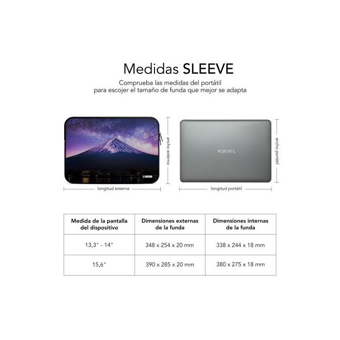 SUBBLIM Trendy Sleeve Neo Mountain 13,3-14" 4 SUBBLIM Trendy Sleeve Neo Mountain 13,3-14" 4