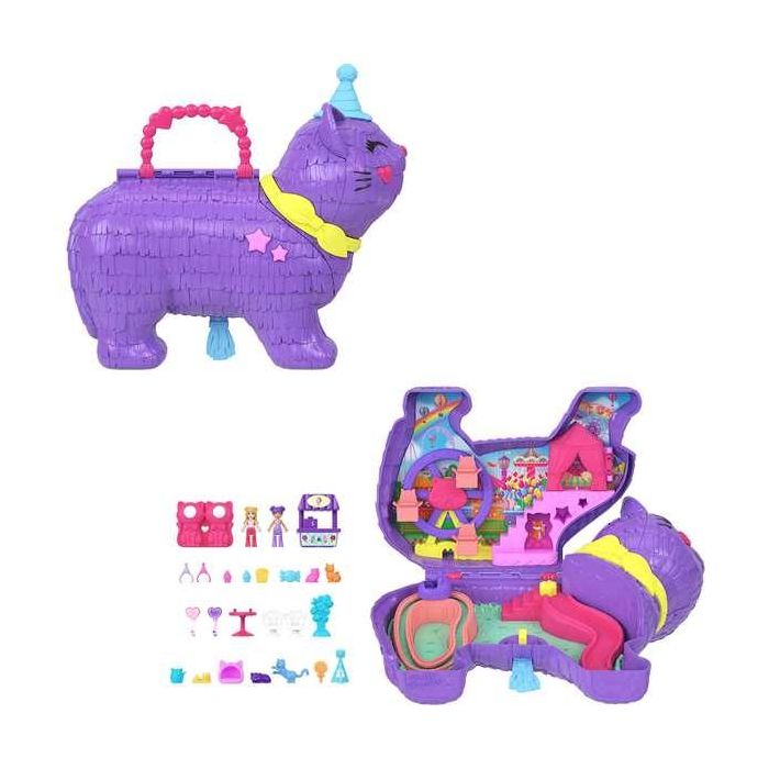 Cofre para mini muñecas gatito piñata partyland polly pocket .incluye 23 accesorios sorpresa. 1 Cofre para mini muñecas gatito piñata partyland polly pocket .incluye 23 accesorios sorpresa. 1