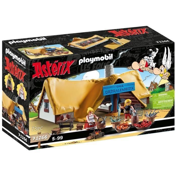 Playmobil 71266 Cabaña de Ordenalfabetix Astérix, Playset Juguete de Construcción para Recrear Escenas del Cómic, Niños +5 años