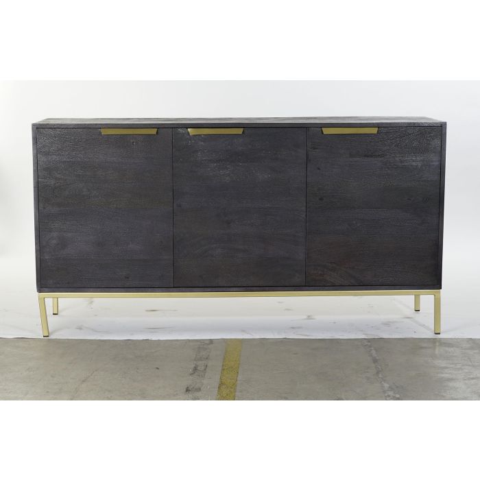 DKD Home Decor Buffet Moderno Negro Dorado 41 x 77 x 145 cm 6