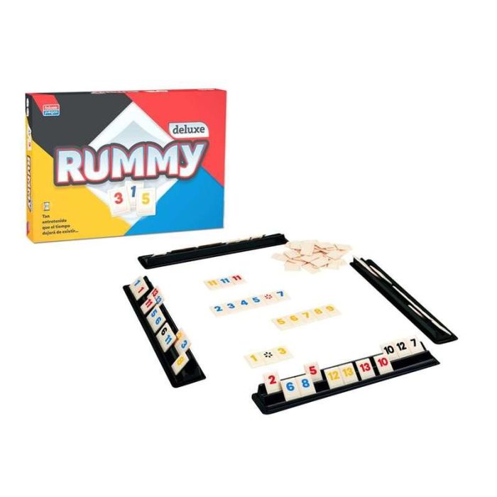 Falomir Juego Rummy Deluxe para 2 jugadores, incluye 106 fichas y 4 soportes 3