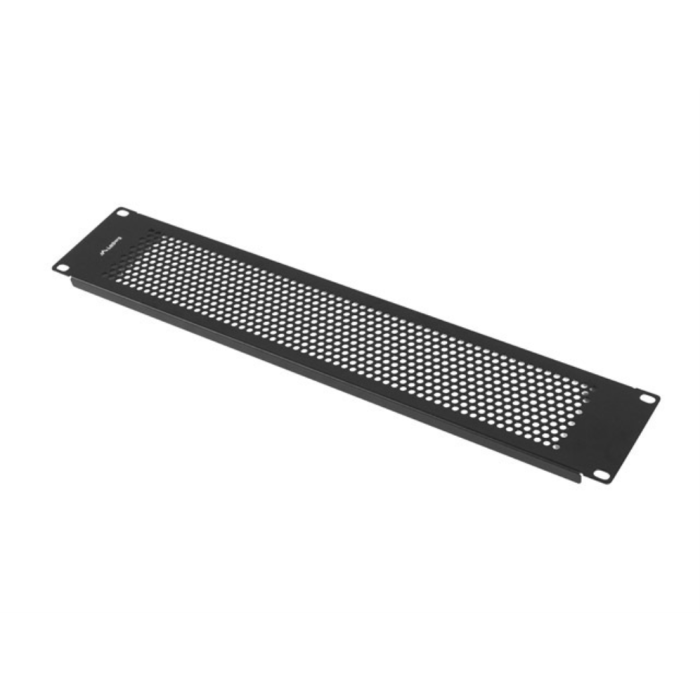 Lanberg Panel Ciego 2 Unidades 19 Pulgadas Perforado para Rack, Negro RAL9004