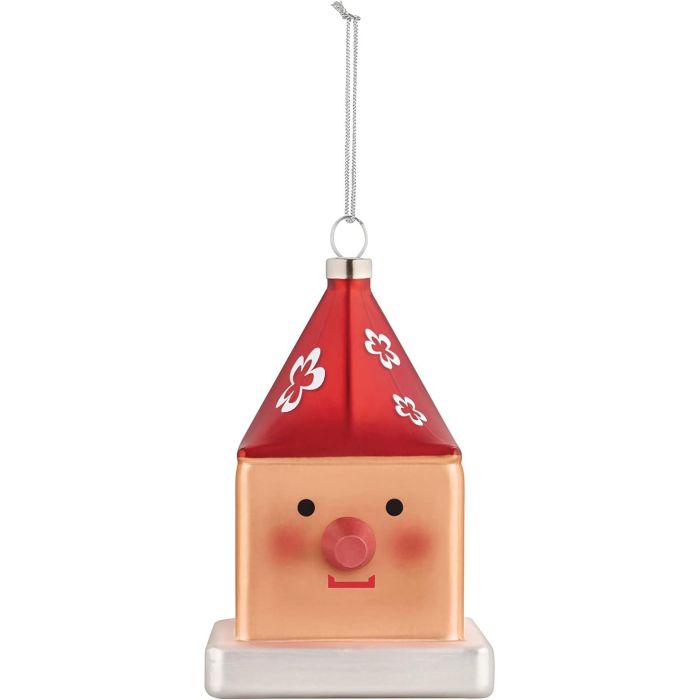 Alessi Cubocchio Bola de Navidad GJ02 15 - Bola cuadrada de vidrio soplado a mano, 9.5 cm - Decoración navideña original Alessi Cubocchio Bola de Navidad GJ02 15 - Bola cuadrada de vidrio soplado a mano, 9.5 cm - Decoración navideña original