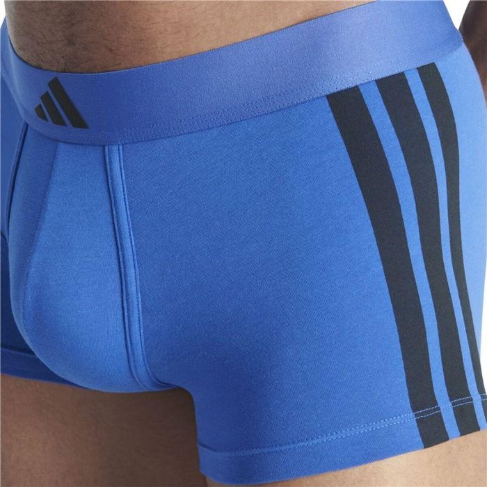Bóxer de Hombre Adidas Trunk Low Rise 3 Stripes Azul 2 Piezas S 3