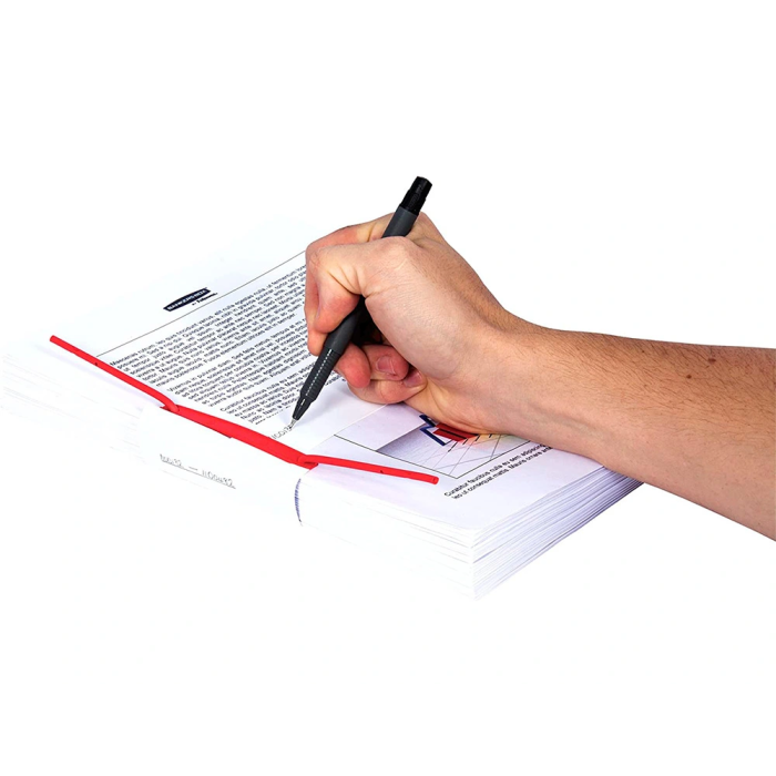 Q-connect Encuadernador Fastener D-Clips Plástico Rojo Caja de 100 Unidades 6