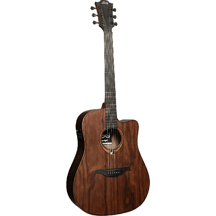 LAG Guitarra Acústica Electroacústica Dreadnought Cutaway A/E Natural Satinado Sauvage Lag 1