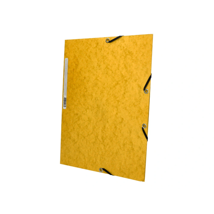 Q-connect Carpeta KF02166 Cartón Símil-Prespán con Gomas y Solapas, 320x243 mm, Amarilla, Formato A4 9