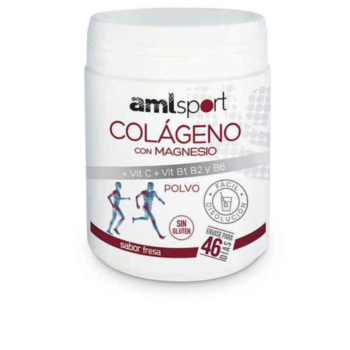 Amlsport Colágeno Con Magnesio + Vit.C + Vit.B1.B2.B6 Sabor Fresa Pol