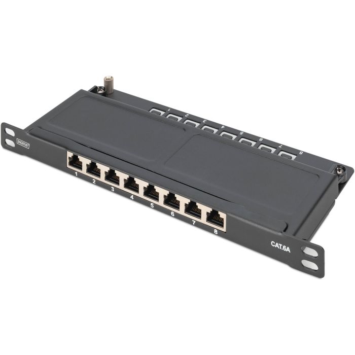 DIGITUS Cat.6A Slim Patch Panel. gesch..8-Port. 0.5 HE. 10 0 DIGITUS Cat.6A Slim Patch Panel. gesch..8-Port. 0.5 HE. 10 0