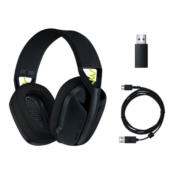 Logitech G435 Auriculares Gaming Inalámbricos LIGHTSPEED Bluetooth con Micrófono Beamforming 18h Batería 165g Negros y Amarillos 3 Logitech G435 Auriculares Gaming Inalámbricos LIGHTSPEED Bluetooth con Micrófono Beamforming 18h Batería 165g Negros y Amarillos 3