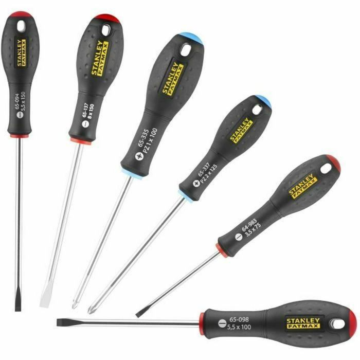 STANLEY FATMAX 0-65-428 Juego de 6 Destornilladores para Electricista y Mecánico con Puntas Pozidriv 0 STANLEY FATMAX 0-65-428 Juego de 6 Destornilladores para Electricista y Mecánico con Puntas Pozidriv 0