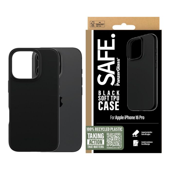 PanzerGlass Funda TPU Negra Compatible con iPhone 16 Pro, Resistente a Rayones y Golpes, Certificado MIL-STD-810H 1 PanzerGlass Funda TPU Negra Compatible con iPhone 16 Pro, Resistente a Rayones y Golpes, Certificado MIL-STD-810H 1
