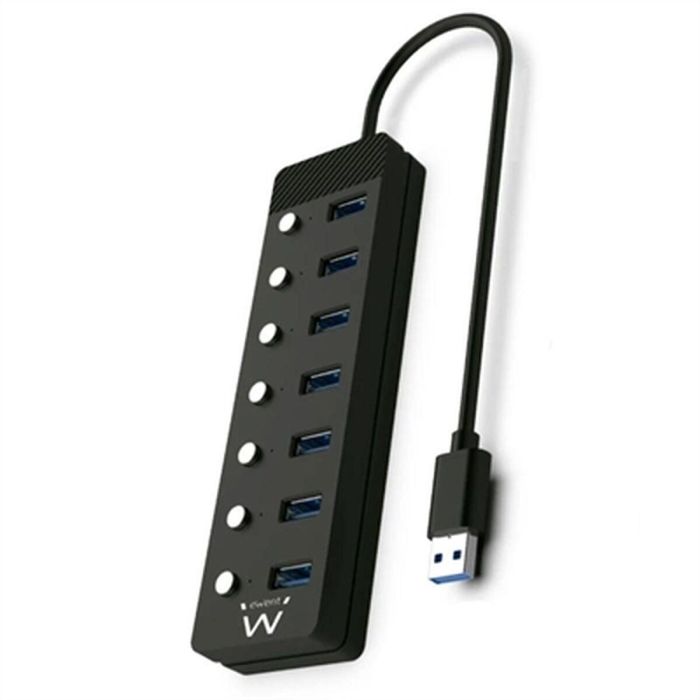 Hub USB Ewent EW1147 Negro 0 Hub USB Ewent EW1147 Negro 0