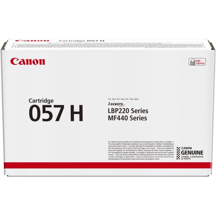 Canon 3010C002 Tóner Original Negro 057H Alta Capacidad 10000 Páginas i-SENSYS LBP223dw LBP226dw MF443dw MF445dw