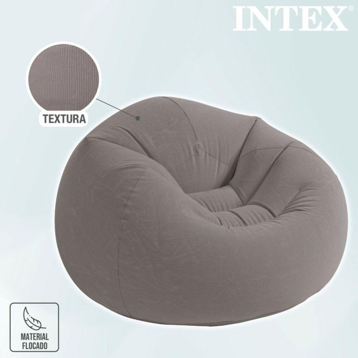 Sillón Hinchable Intex Gris 107 x 69 x 104 cm (6 Unidades) 6