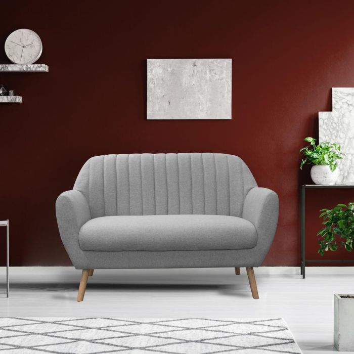 Sofá 2 Plazas Gris Sofia Home Deco Factory 1 Sofá 2 Plazas Gris Sofia Home Deco Factory 1