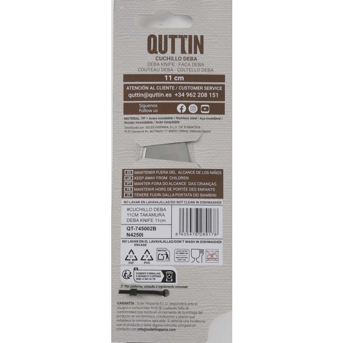 Inde Cuchillo Deba Takamura 11 cm (12 Unidades) 1