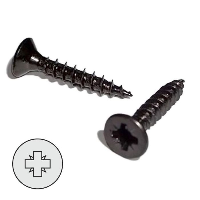 Tornillo Rosca Madera Cabeza Plana Pozi Negro Largo 40Mm Diámetro 3.5Mm Ucafix (1000 Unidades) Tornillo Rosca Madera Cabeza Plana Pozi Negro Largo 40Mm Diámetro 3.5Mm Ucafix (1000 Unidades)