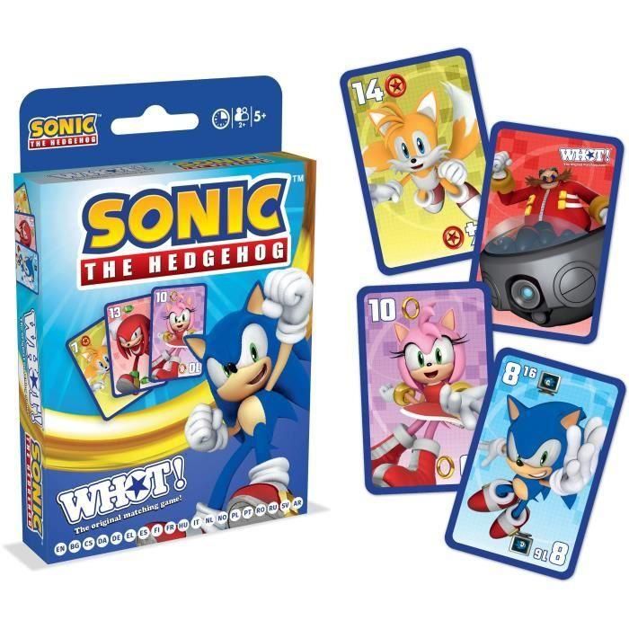 ¡Guau! Sonic the Hedgehog - Juego de cartas - WINNING MOVES - Juego de cartas en colores Sonic para toda la familia. 1