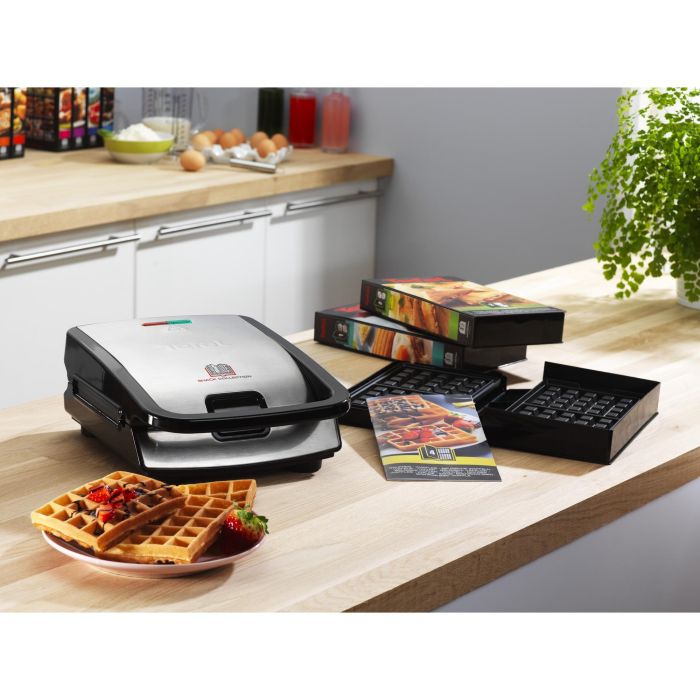 Tefal SW852D Sandwichera y Gofrera Snack Collection 2 en 1 - Placas Intercambiables, Antiadherente, 700W 4 Tefal SW852D Sandwichera y Gofrera Snack Collection 2 en 1 - Placas Intercambiables, Antiadherente, 700W 4