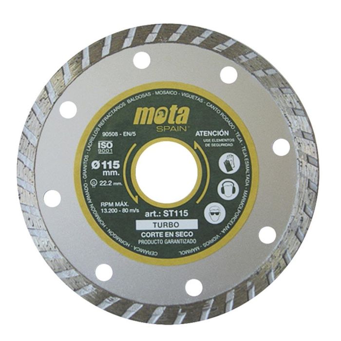 Mota Herramientas Disco diamantado turbo Ø230mm st230 para granito/ladrillo/mosaico/baldosas, 6600 RPM 0 Mota Herramientas Disco diamantado turbo Ø230mm st230 para granito/ladrillo/mosaico/baldosas, 6600 RPM 0