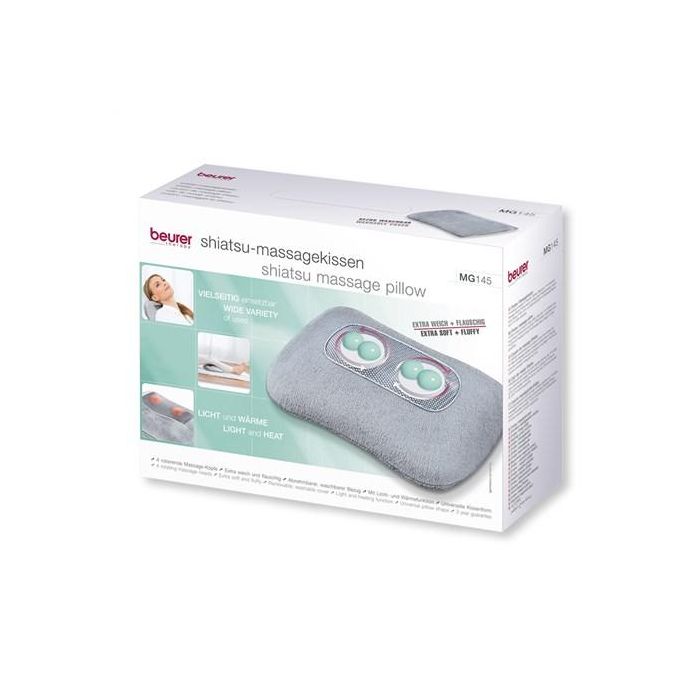 Beurer MG-145 Almohada de Masaje Shiatsu con Función Calor para Cuello, Espalda y Piernas 1