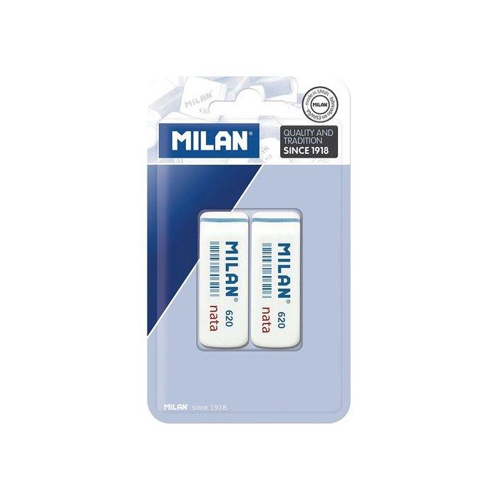 Goma De Borrar Milan 620 Nata Blister De 2