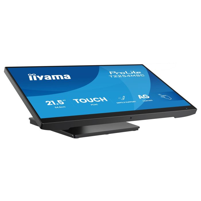 Iiyama T2254MSC-B2AG - Monitor Táctil de 21.5 Pulgadas (54.6 cm), Full HD (1920 x 1080), IPS, Panel LED, 4 ms, Altavoces Integrados, USB, Negro