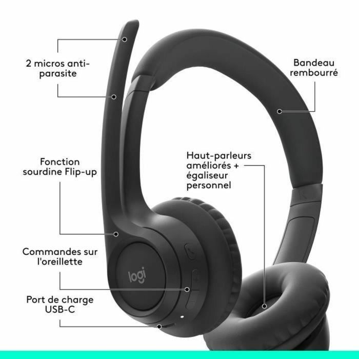 Auriculares - Inalámbricos - Logitech - Zone 300 - Negro 1 Auriculares - Inalámbricos - Logitech - Zone 300 - Negro 1