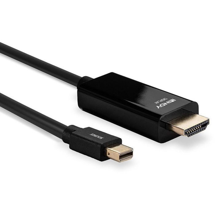 LINDY 36927 Mini DisplayPort a HDMI Cable 4K30 Pasivo 2m Macho a Macho para Video 3840x2160 2