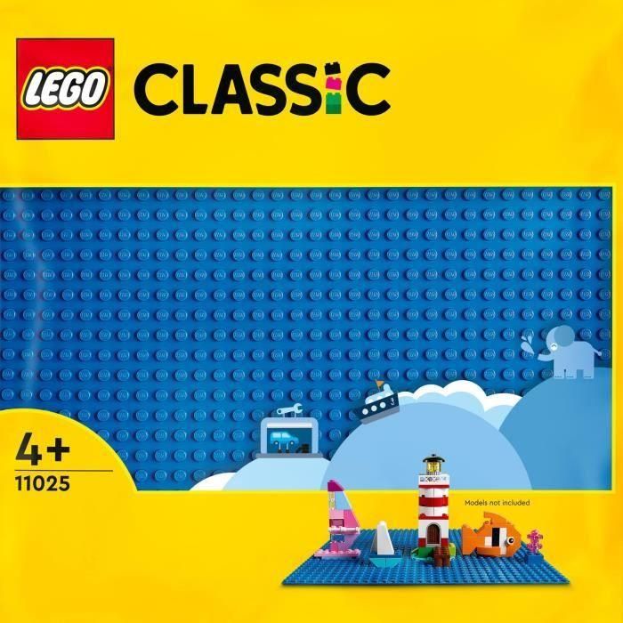 LEGO 11025 Classic The Blue Building Plate 32x32, Base Base para construir, ensamblar y exhibir LEGO 11025 Classic The Blue Building Plate 32x32, Base Base para construir, ensamblar y exhibir