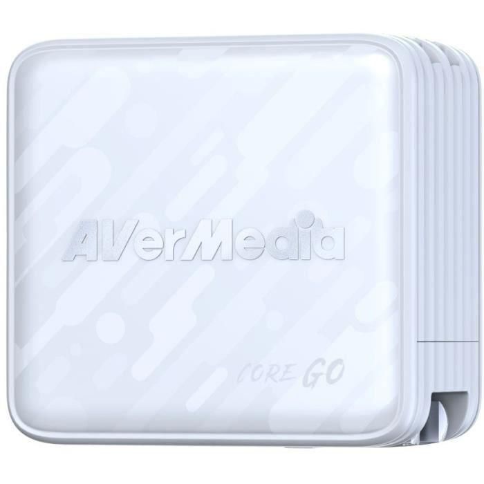 AVerMedia GC313 Core GO Ladedock y cargador GaN 100W Power Delivery 3.0 con 4 puertos USB (2 USB-C) HDMI Blanco 1