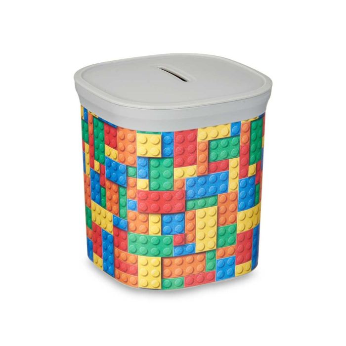 Hucha de plástico cuadrada Pincello 9x10x9 cm, surtidos puzzle (48 Unidades) 1 Hucha de plástico cuadrada Pincello 9x10x9 cm, surtidos puzzle (48 Unidades) 1