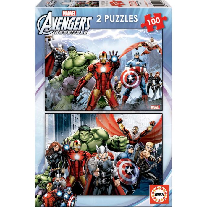 Educa Borras Puzzles Vengadores Avengers Marvel 2x100 Piezas 40x28cm