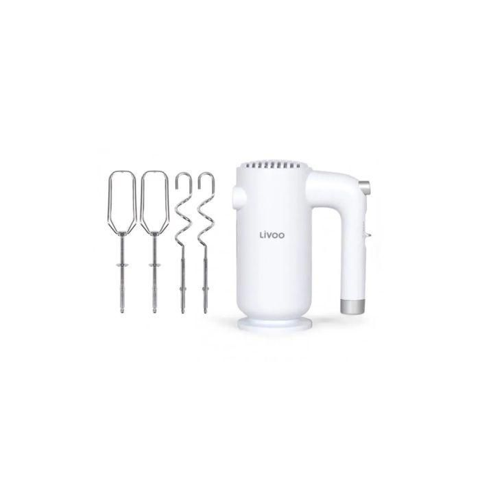 Livoo LIV1713288606220 Batidora Eléctrica 250 W, 5 Velocidades y Función Turbo, Blanco 1
