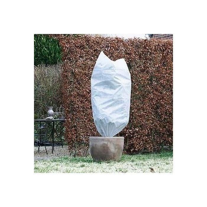 Nature Juego de 2 Fundas de Invierno 50 g/m² Polipropileno Ø 75 cm x 1.50 m Blanco 1