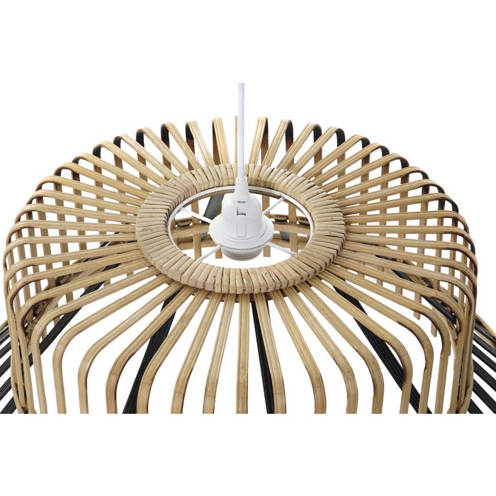 DKD Home Decor Lámpara de Techo Urban Marrón Negro Bambú 60 x 60 x 30 cm 4