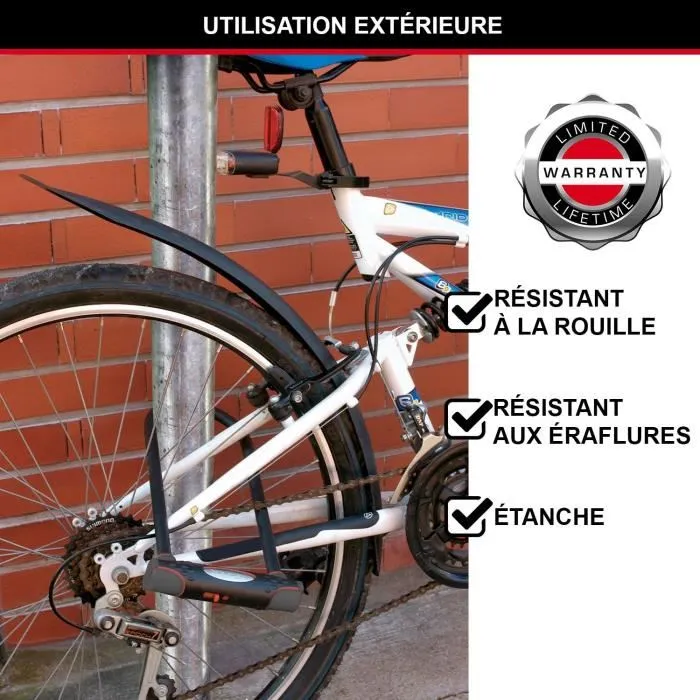 Master Lock Candado en U 8195EURDPROCOLWR Acero Endurecido Llave Rojo Antirrobo Bicicleta 3