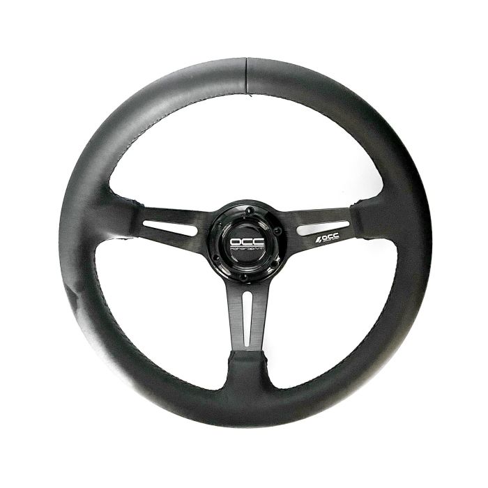 Volante Racing OCC Motorsport OCCVOL016 Negro Cuero Ø 35 cm Volante Racing OCC Motorsport OCCVOL016 Negro Cuero Ø 35 cm