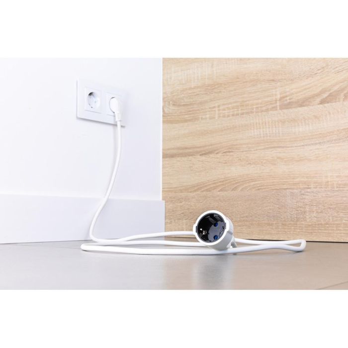 Prolongador con 1 toma 2p+t, 16a 250v~ 3 m de cable h05vv-f 3g1,5mm² blanco 1